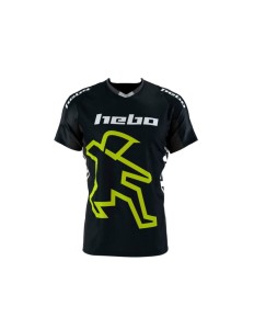 Koszulka rowerowa HEBO AM REPLICA  czarno-zielona ROZMIAR L