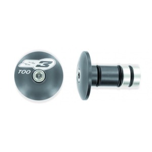 ZATYCZKI KIEROWNICY  ANODOWANE  GRAFITOWE   S3 TRIAL/ENDURO  