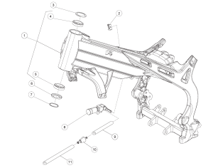 USZCZELNIACZ DOLNY GŁÓWKI RAMY BETA EVO 125/200/250/300 2T/4T 2009-2020 OEM 1066860000