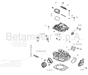 USZCZELKA DEKLA ZAWOROWEGO BETA TRIAL EVO 4T 2011-2018 OEM 1066940000