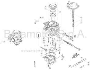 USZCZELKA POKRYWY DOLNEJ GAZNIKA MIKUNI BETA EVO  250/300 4T 2015-2018 OEM 1042664000