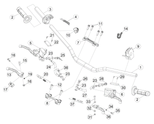 SPRĘŻYNA REGULACYJNA DŹWIGNI SPRZĘGŁA BETA RR 350/400/450/520 2010-2011 OEM 2238702000