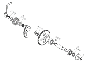 SPRĘŻYNA DZWIGNI KICK STARTERU BETA MINITRIAL 50 LC 2013-2015 OEM 2279040000