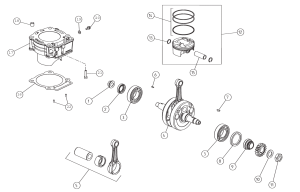 USZCZELKA POD CYLINDER BETA TRIAL REV 4T /EVO  300 4T 2008-2020 OEM 1667211000 