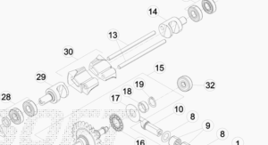 Śruba mocowania dzwigienki zaworu wydechowego Beta RR 250/300 2T 2013-2021 OEM 3130015000