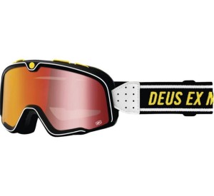 GOGGLE DEUS - MIRROR RED LENS GOGLE BARSTOW KOLOR BIAŁY/CZARNY SZYBKA CZERWONE LUSTRO 100 PROCENT (2022) FA20 