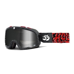 GOGGLE HOUSE IND. - MIRROR SILVER LENS - GOGLE BARSTOW KOLOR CZARNY/CZERWONY SZYBKA SREBRNE LUSTRO 100 PROCENT (2022) FA20 BARSTOW