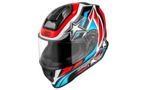 Kask ORIGINE DINAMO KIDS STARS REVOLUTION fluo red-black gloss YM 