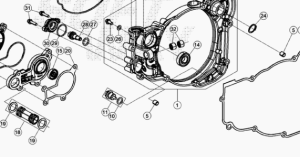 KOŁEK DEKLA SILNIKA BETA RR 250/300 2T 2013-2023 OEM 1636500000