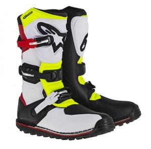 Buty Trialowe Alpinestars Tech-T Biało-Czerwono-Fluo Żółty 45,5 29 cm 